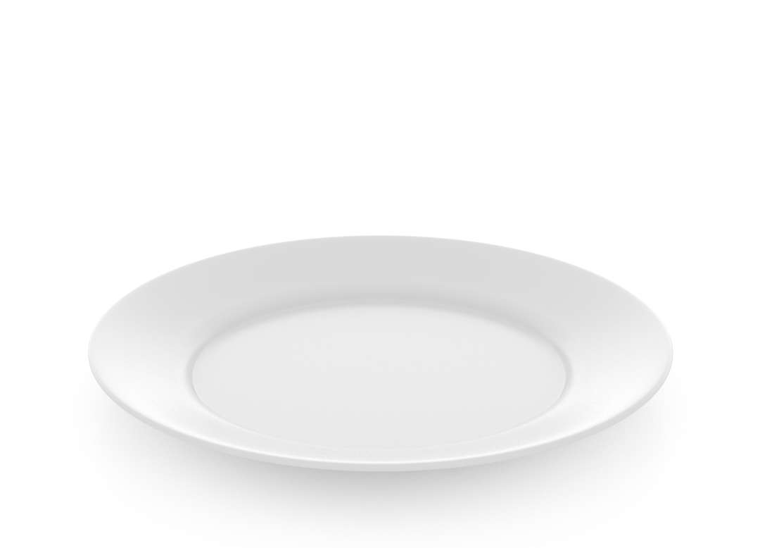 Basic Flat Plate 22cm 42 White