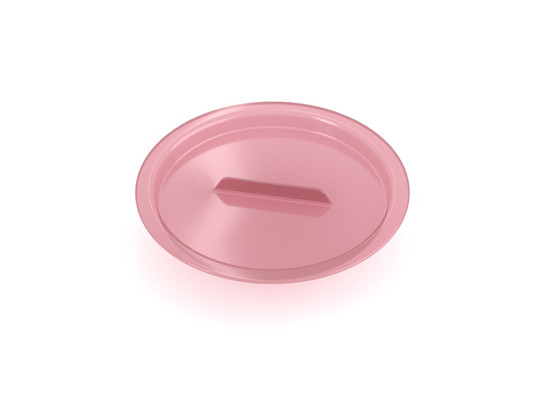 Complementary Products - Small Bowl Cover PC 10cm with Handle and without Vent 353 Transparent Pink