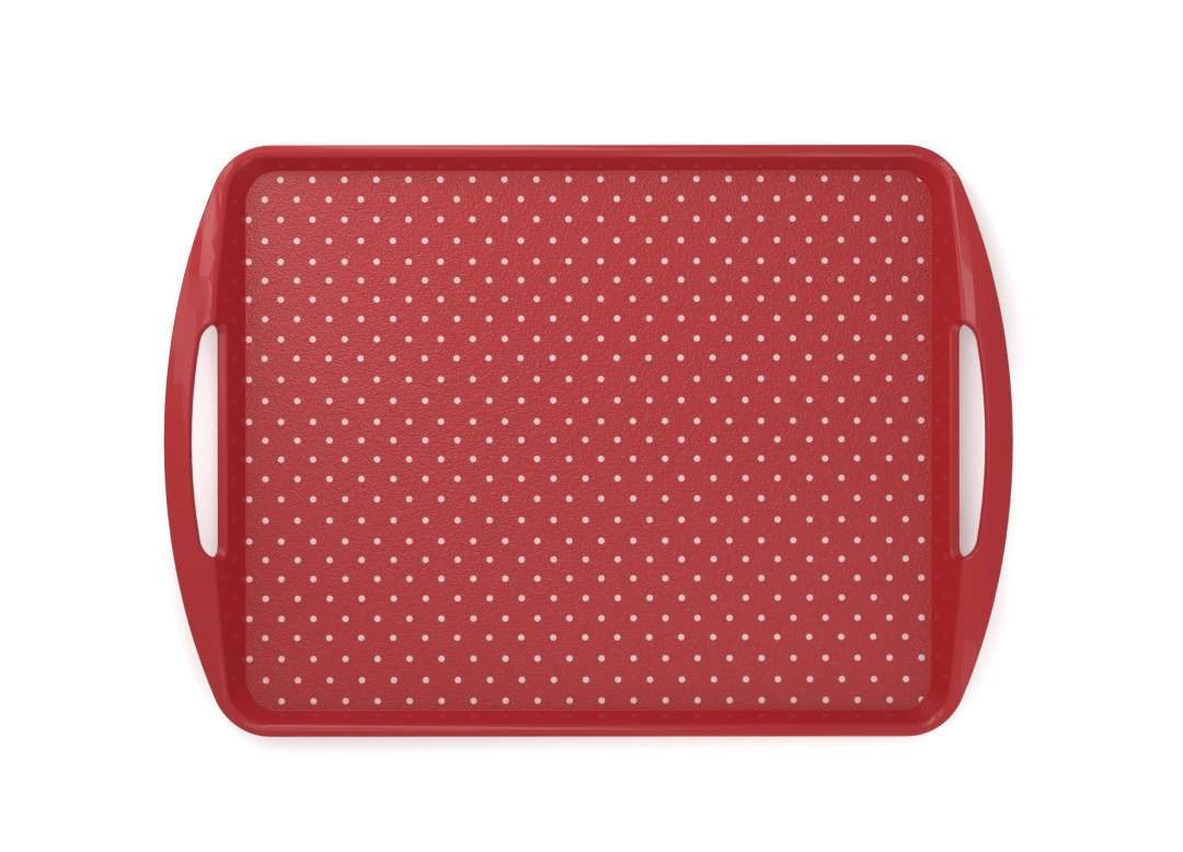 Decorative Fast Food Tray 44x30cm 9437 Red Dots