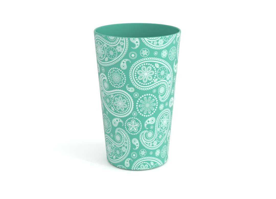 Decorative Modern Cup 275ml 9234 Turquoise Paisley