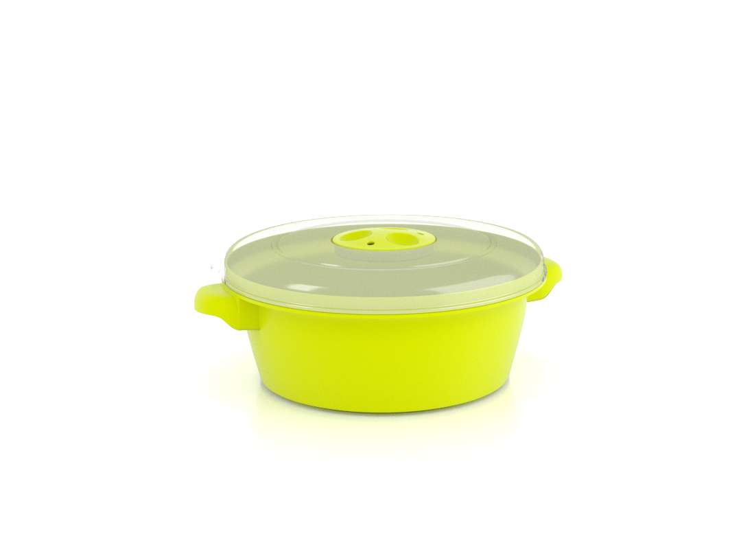 1.5 Litre Microwave Bowl Pot Container With Steam Release Valve /& Lid White