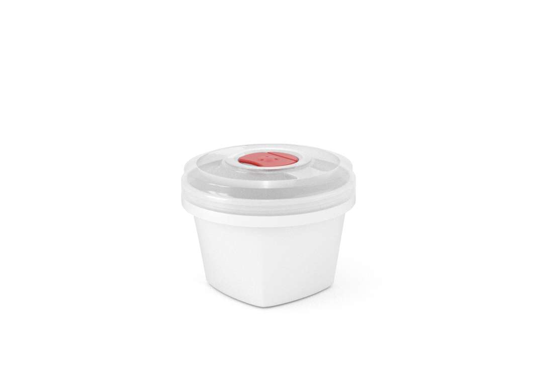 Smart Square Container 500ml 9950 with Steam Release Valve White