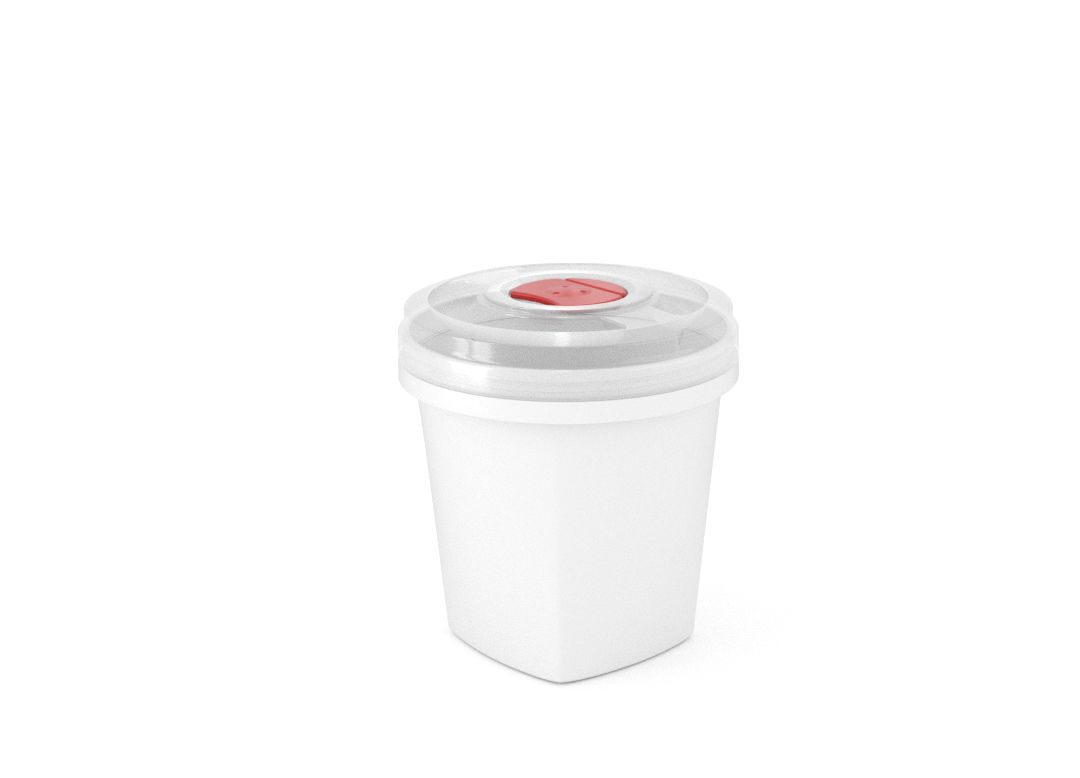 Smart Square Container 750ml 9975 with Steam Release Valve White