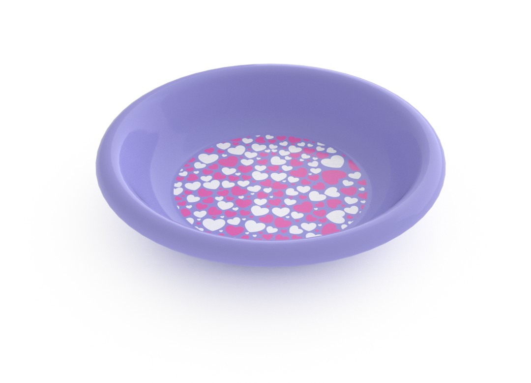 Adi Decorative Deep Plate 21cm 6913 Lavender Hearts