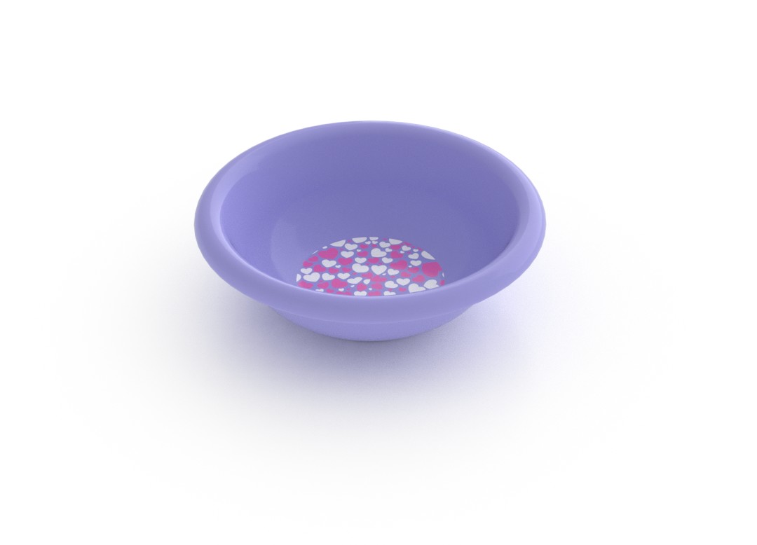 Adi Decorative Small Bowl 275ml 6943 Lavender Hearts