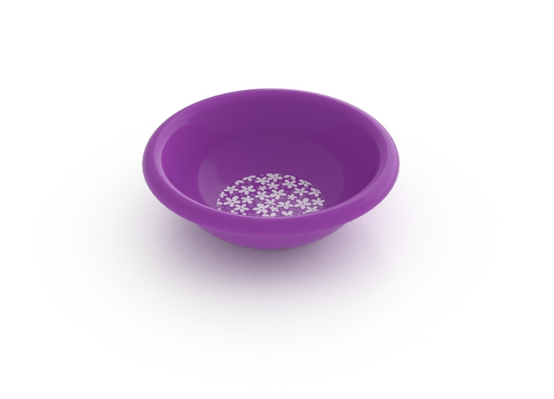 Adi Decorative Small Bowl 275ml 6945 Purple Flowers