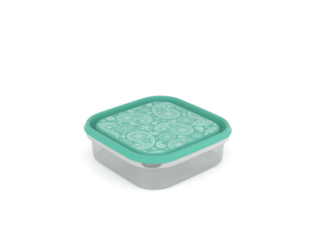 Inbar Decorative Container 1.3L 7134 Turquoise Paisley