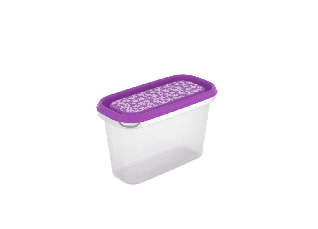 Inbar Decorative Container 1L 7105 Purple Flowers