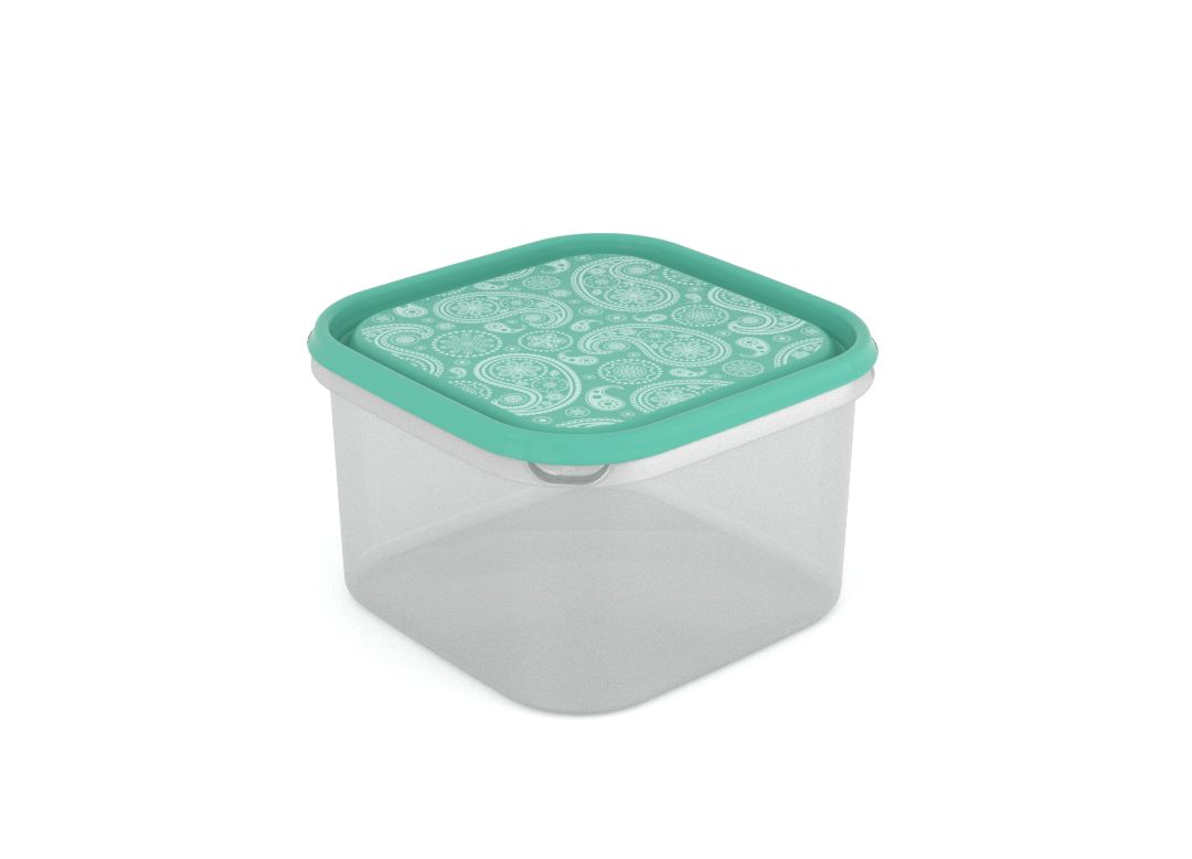 Inbar Decorative Container 2.8L 7284 Turquoise Paisley