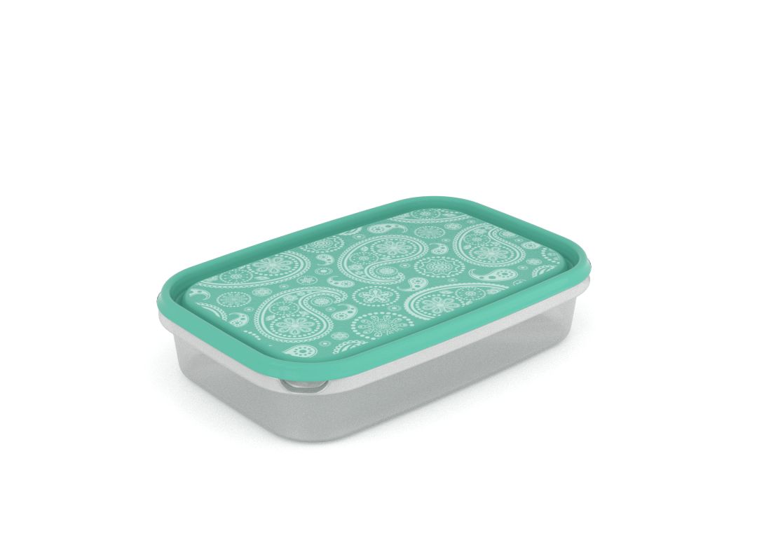 Inbar Decorative Container 2L 7204 Turquoise Paisley