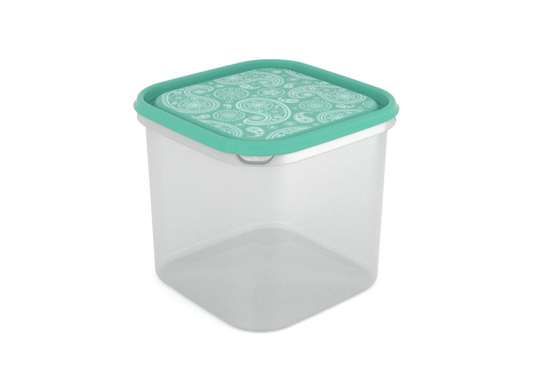 Inbar Decorative Container 4.2L 7424 Turquoise Paisley