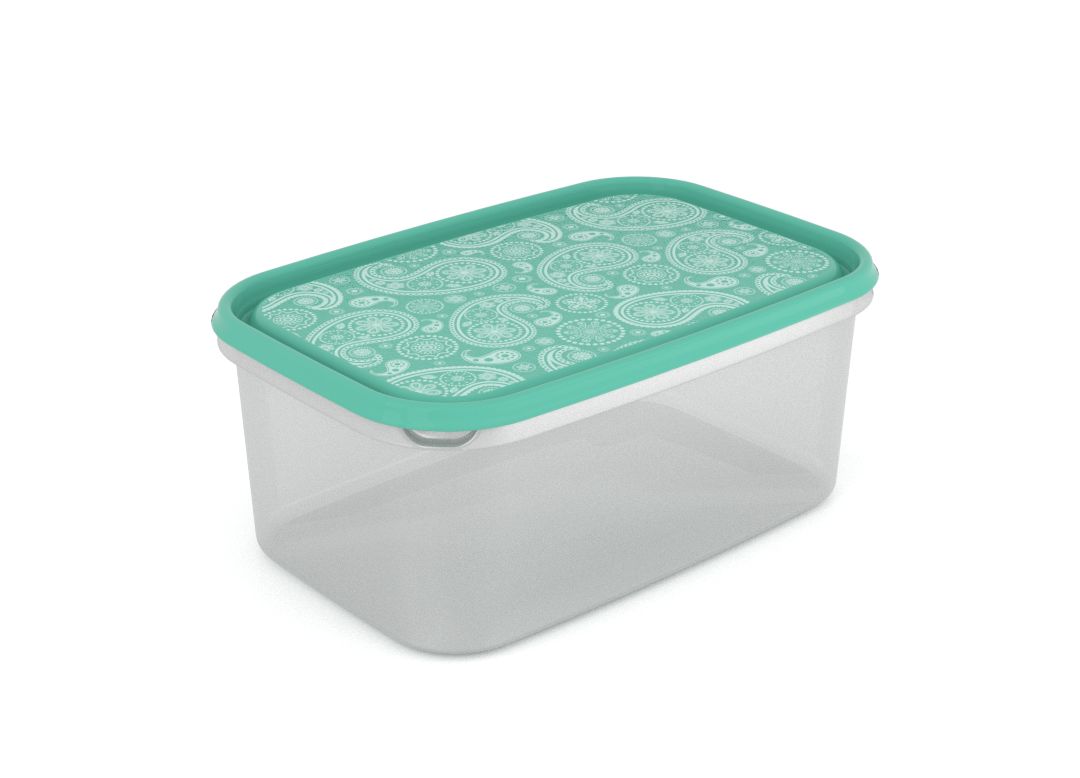 Inbar Decorative Container 4.4L 7444 Turquoise Paisley