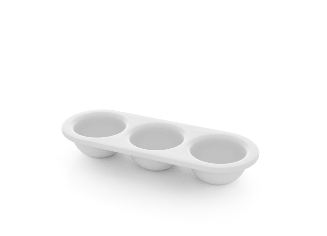 Salad Trio Plate 7x19cm 110 White