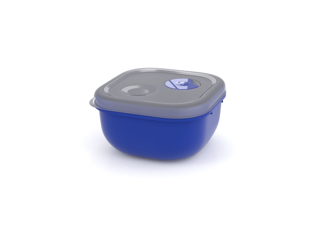 Tama Lock Square Container 500ml 9500 with Steam Rrelease Valve Dark Blue