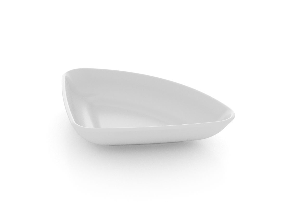 Triangle Salad Plate 14cm 380 White