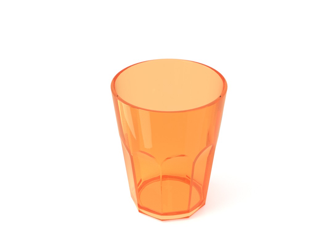 Soft Drink Cup 400ml 227 Transparent Orange