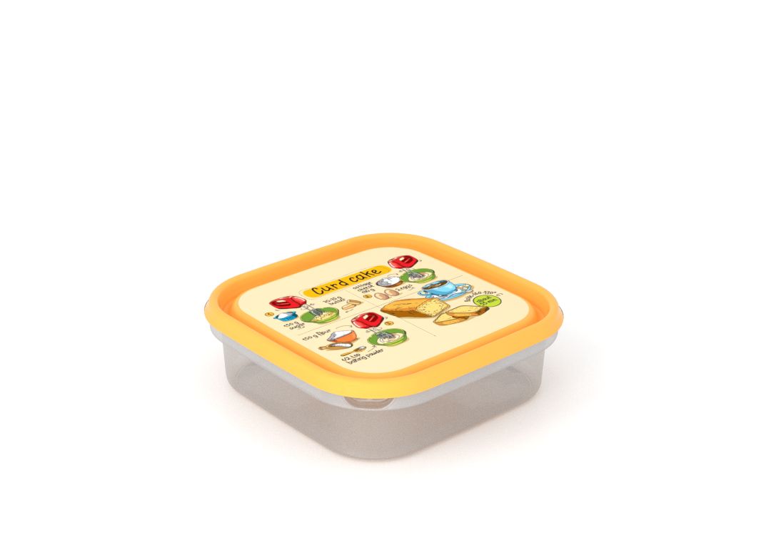 Inbar Food Container 1.3L 7131 Recipe IML Lid Yellow