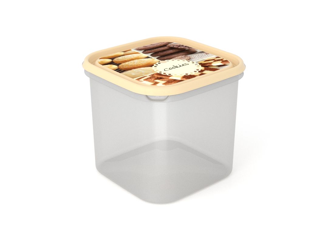 Inbar Food Container 4.2L 7428 Cookies IML Lid Cream