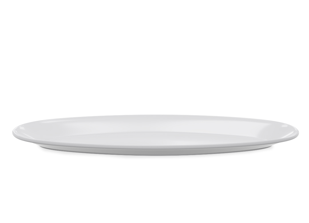 Oblong Oval Plate 1019 Buffet White