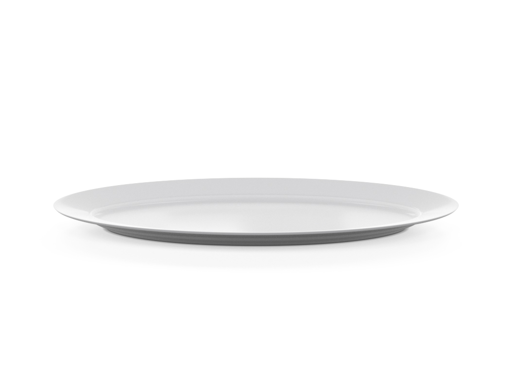 Oblong Oval Plate 605x225cm 1005 BUFFET White