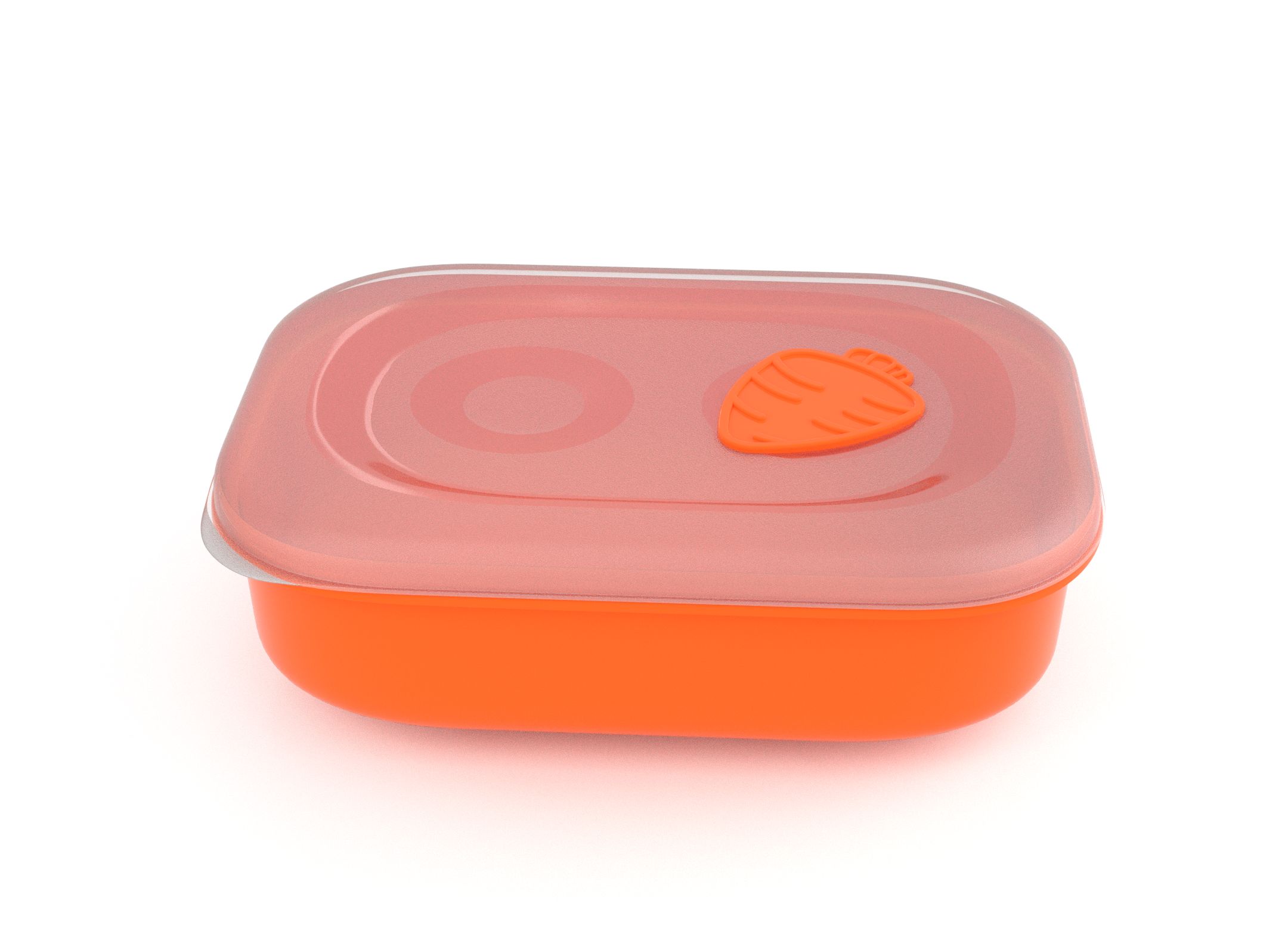 Tama Lock Rectangular Food Container 1.8l 9181 with Steam Release Carrot Valve Orange