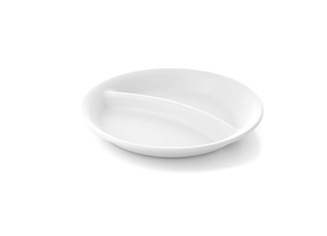 Shoham Divided Plate 19cm 57 white