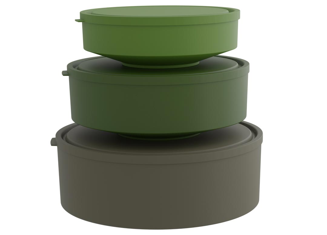 Set of 3 Yumi Bowls 3.6L, 2L, 1L 5003 Green