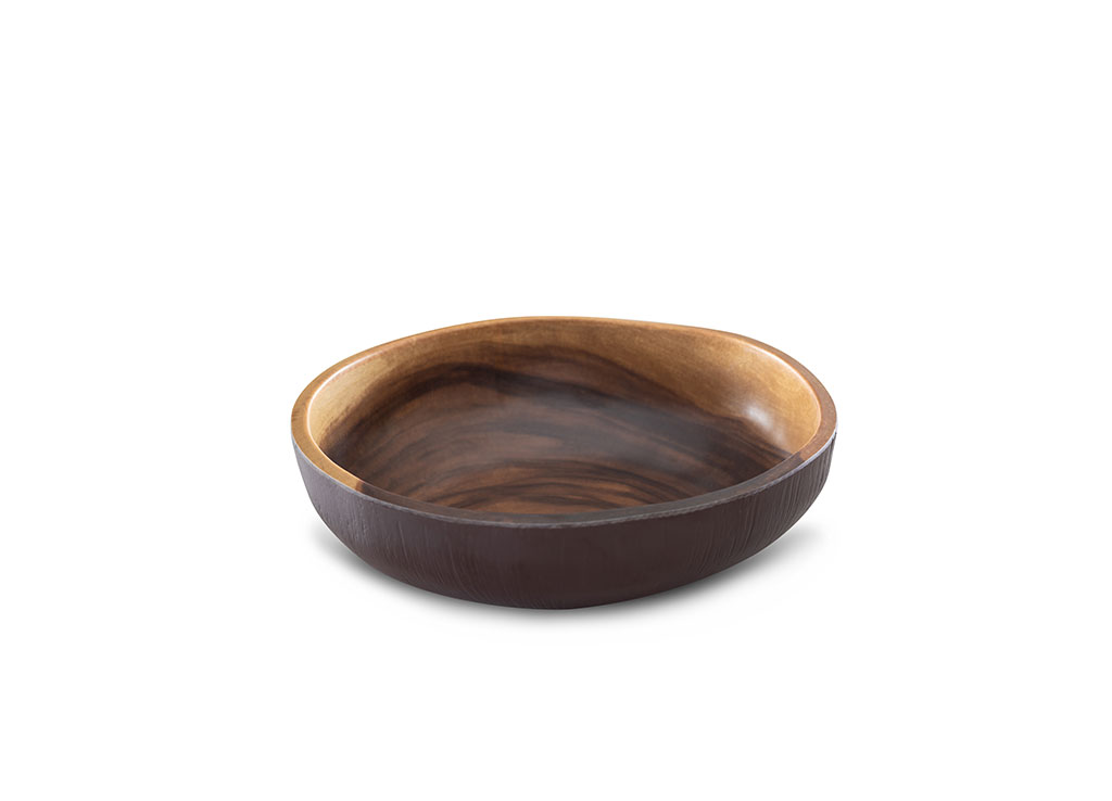 Round Bowl Wood-Like 28x28x8cm 1071 Wood-Like