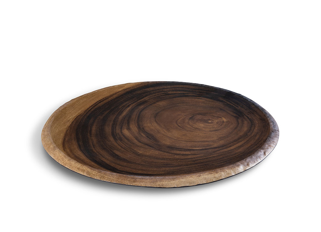 Round Plate Wood-Like 40x40x3.8cm 1072 Wood-Like