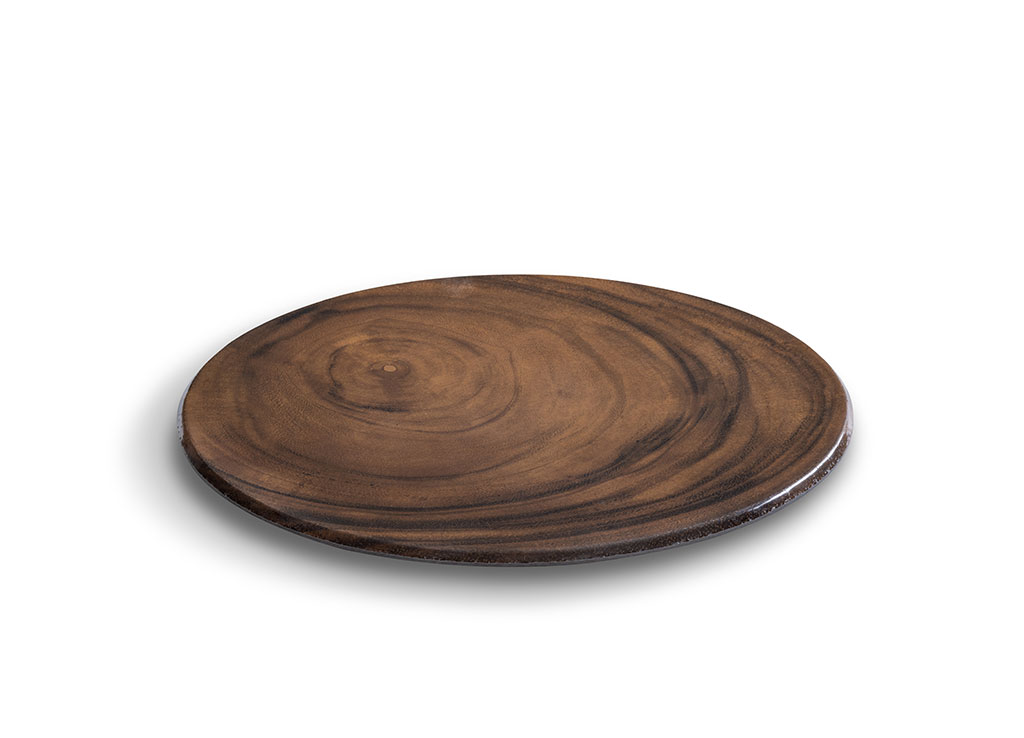 Round Plate Wood-Like 3x35x35cm 1095 Wood-Like